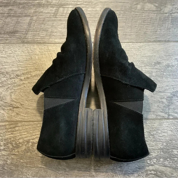 Eileen Fisher Black Suede Vero Cuoio Slip On‎ Loafer Size 6 1/2 - Picture 5 of 11